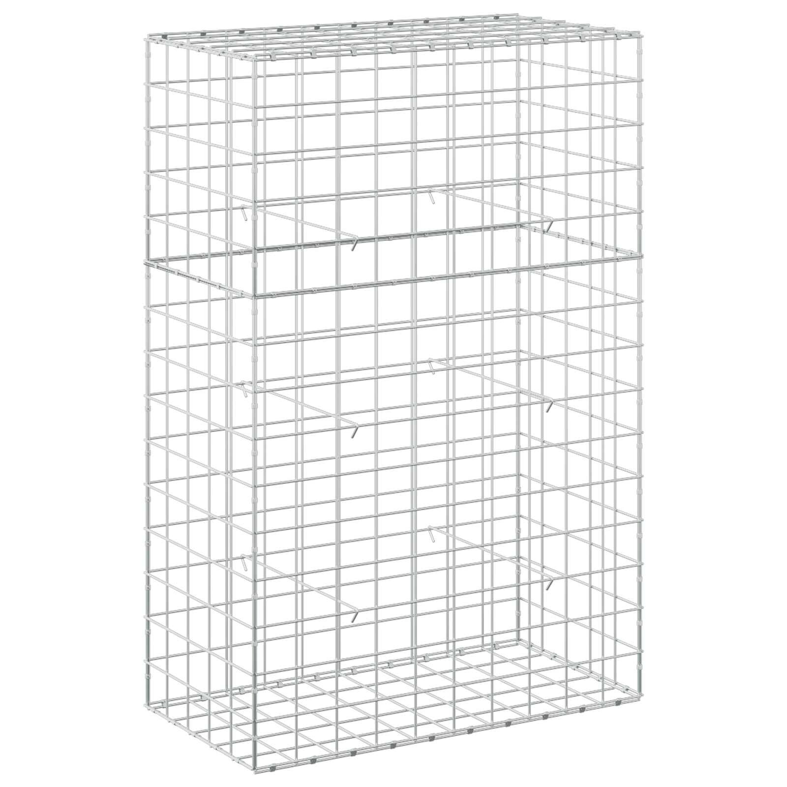 vidaXL Gabión s drôtom 5 mm a sieťou 10x10 cm 50x100x150 cm