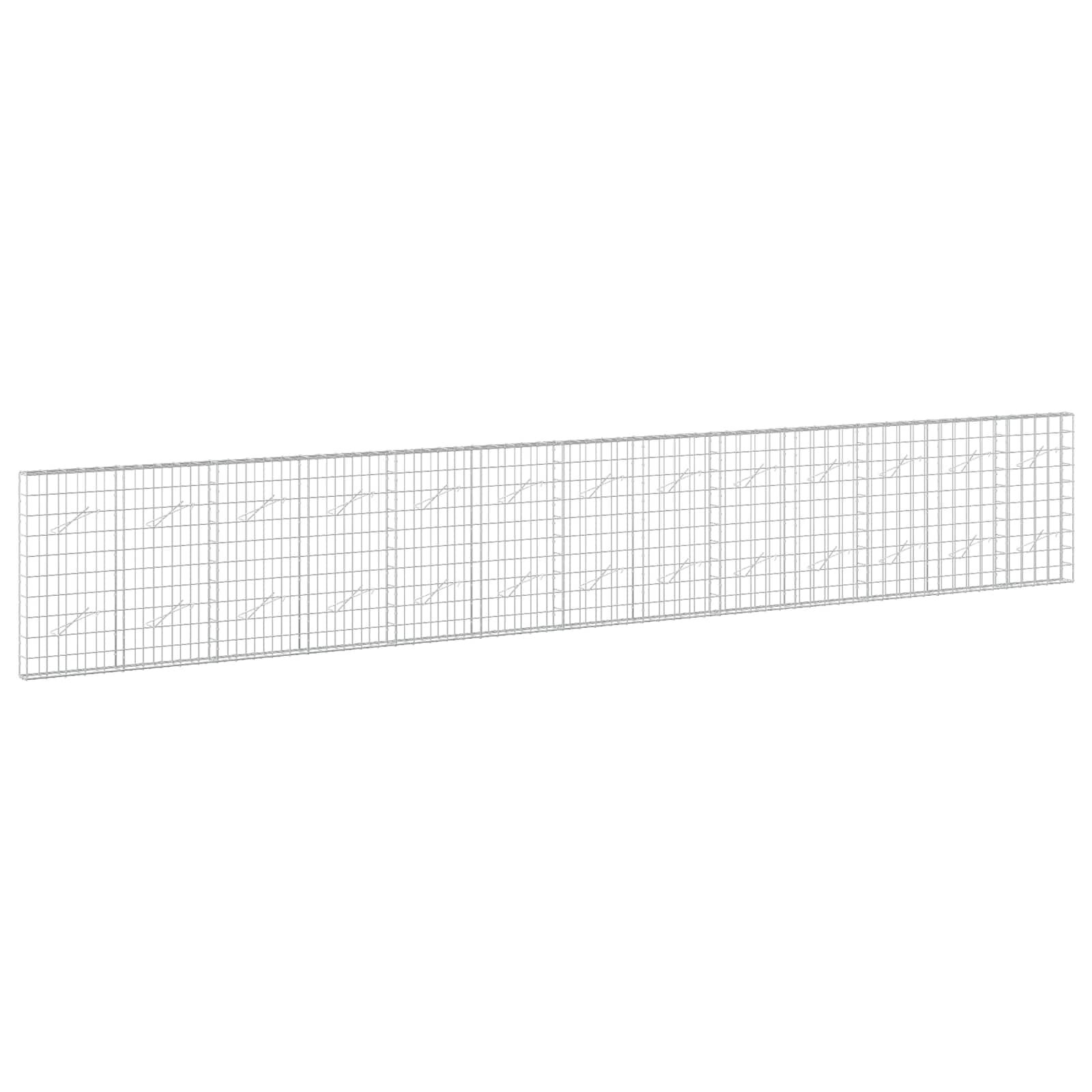 vidaXL Gabión s drôtom 5 mm a sieťou 10x10 cm 650x10x100 cm