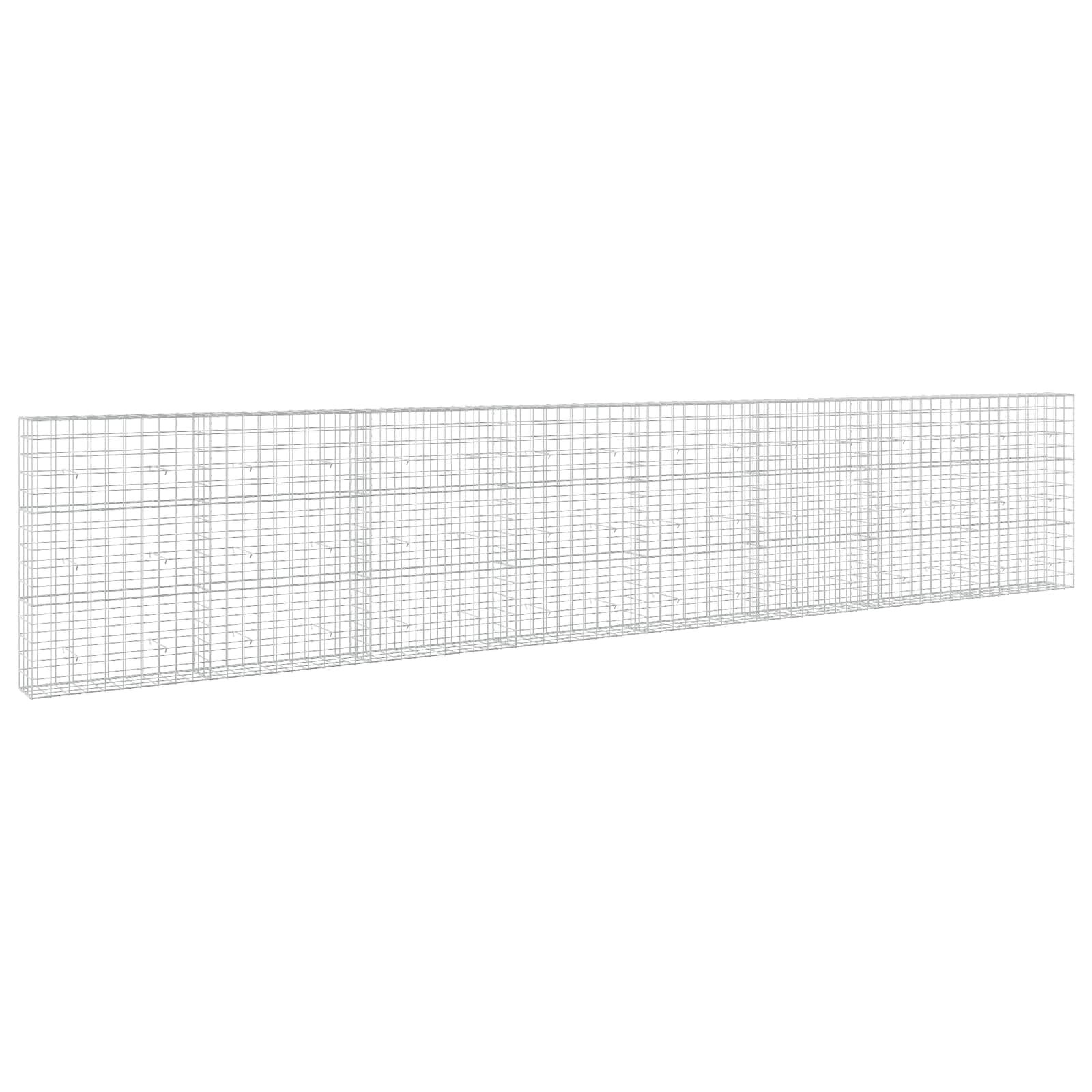 vidaXL Gabión s drôtom 5 mm a sieťou 10x10 cm 800x30x150 cm