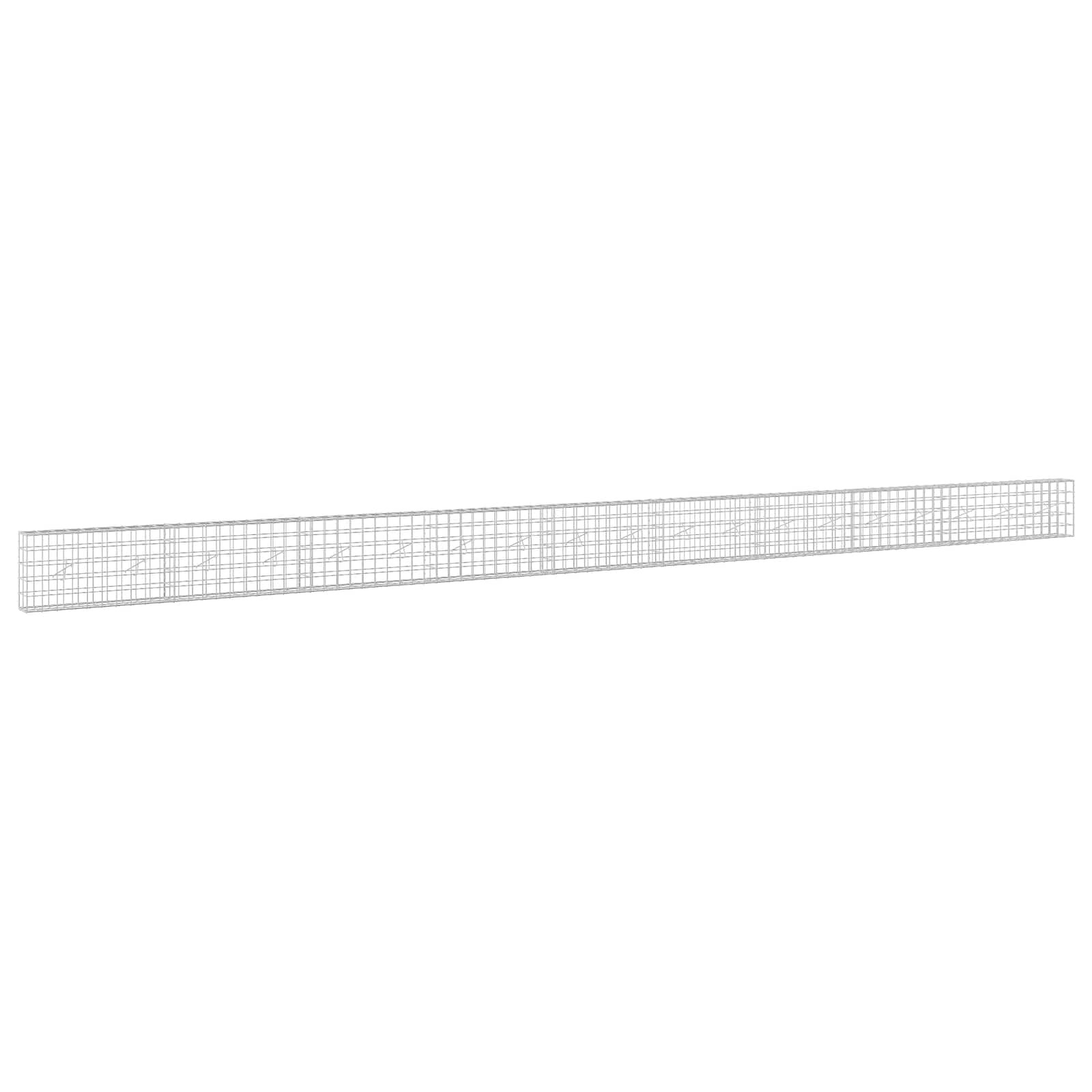 vidaXL Gabión s drôtom 5 mm a sieťou 10x10 cm 950x20x50 cm