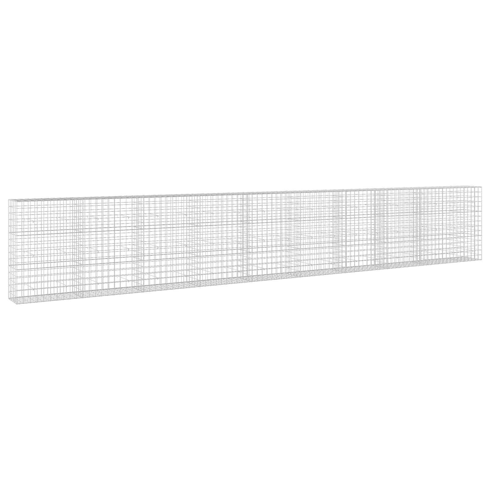 vidaXL Gabión s drôtom 5 mm a sieťou 10x10 cm 950x50x150 cm