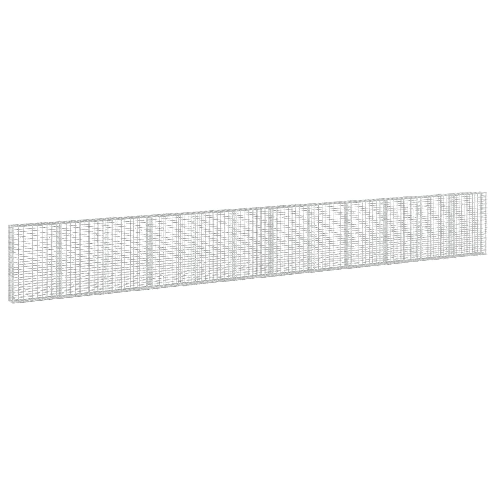 vidaXL Gabión s drôtom 5 mm a sieťou 5x10 cm 1200x30x150 cm