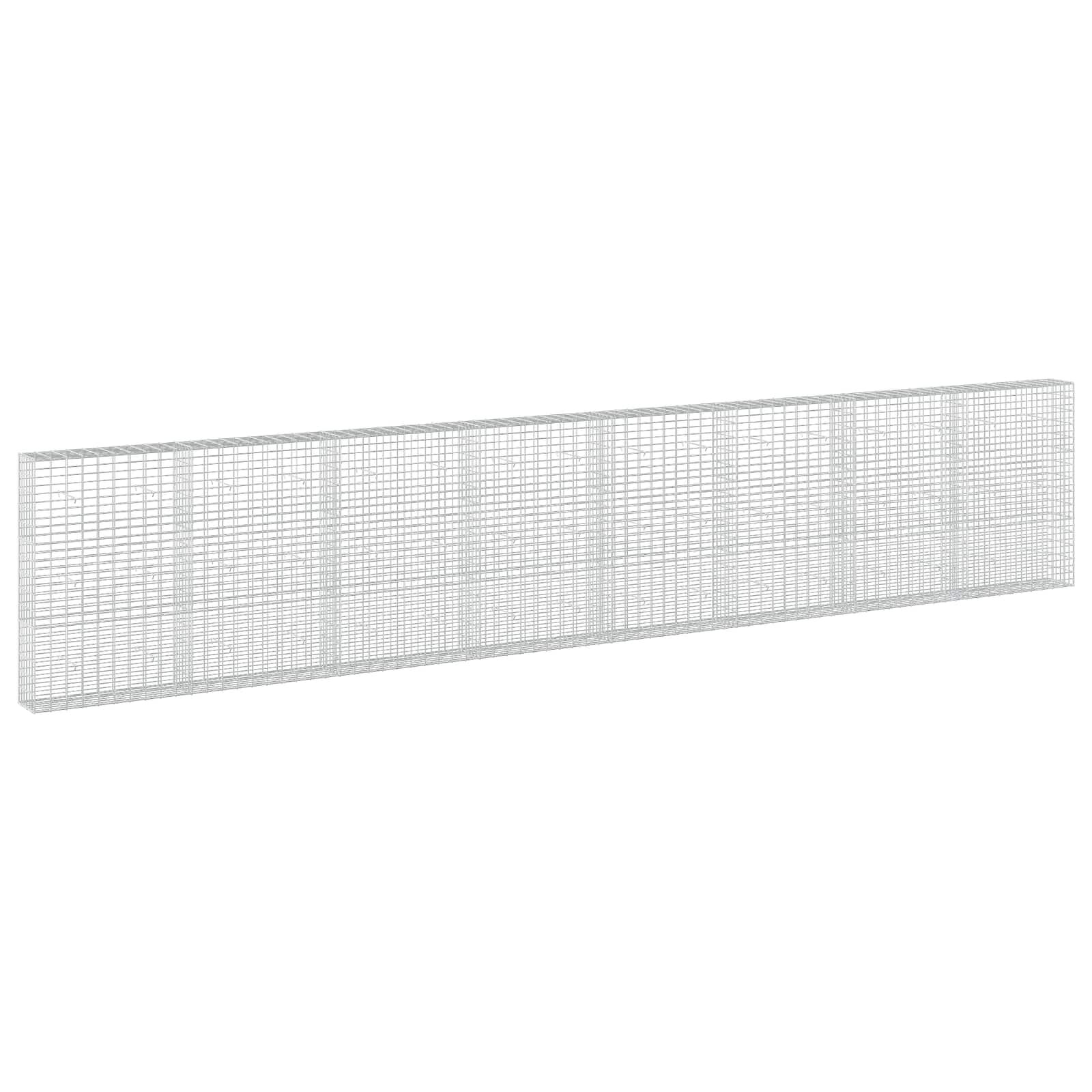 vidaXL Gabión s drôtom 5 mm a sieťou 5x10 cm 800x30x150 cm