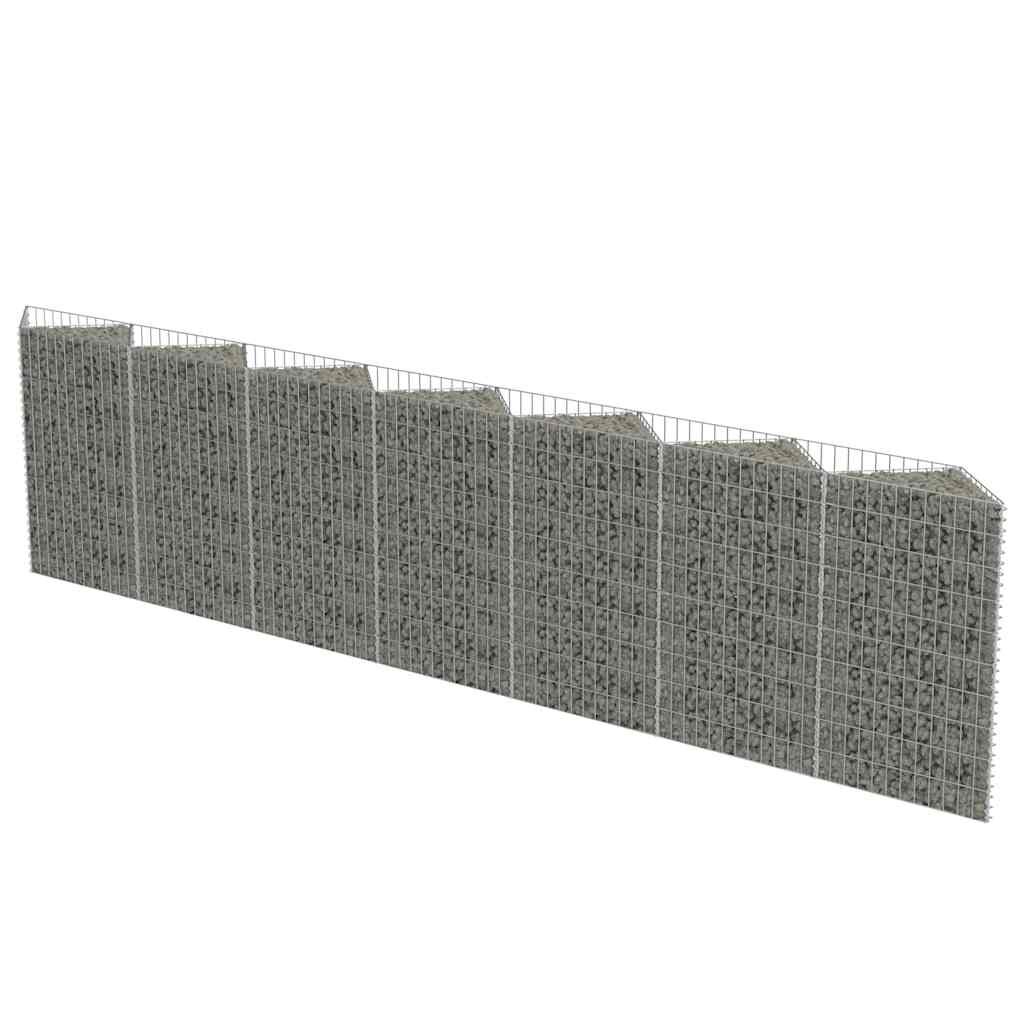 vidaXL Gabiónová stena pozinkovaná oceľ 450x30x100 cm