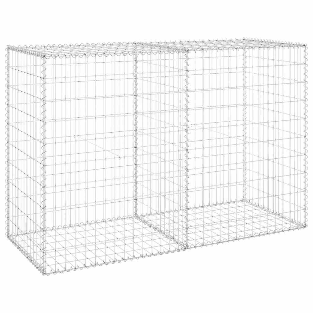 vidaXL Gabiónová stena s krytmi pozinkovaná oceľ 150x60x100 cm