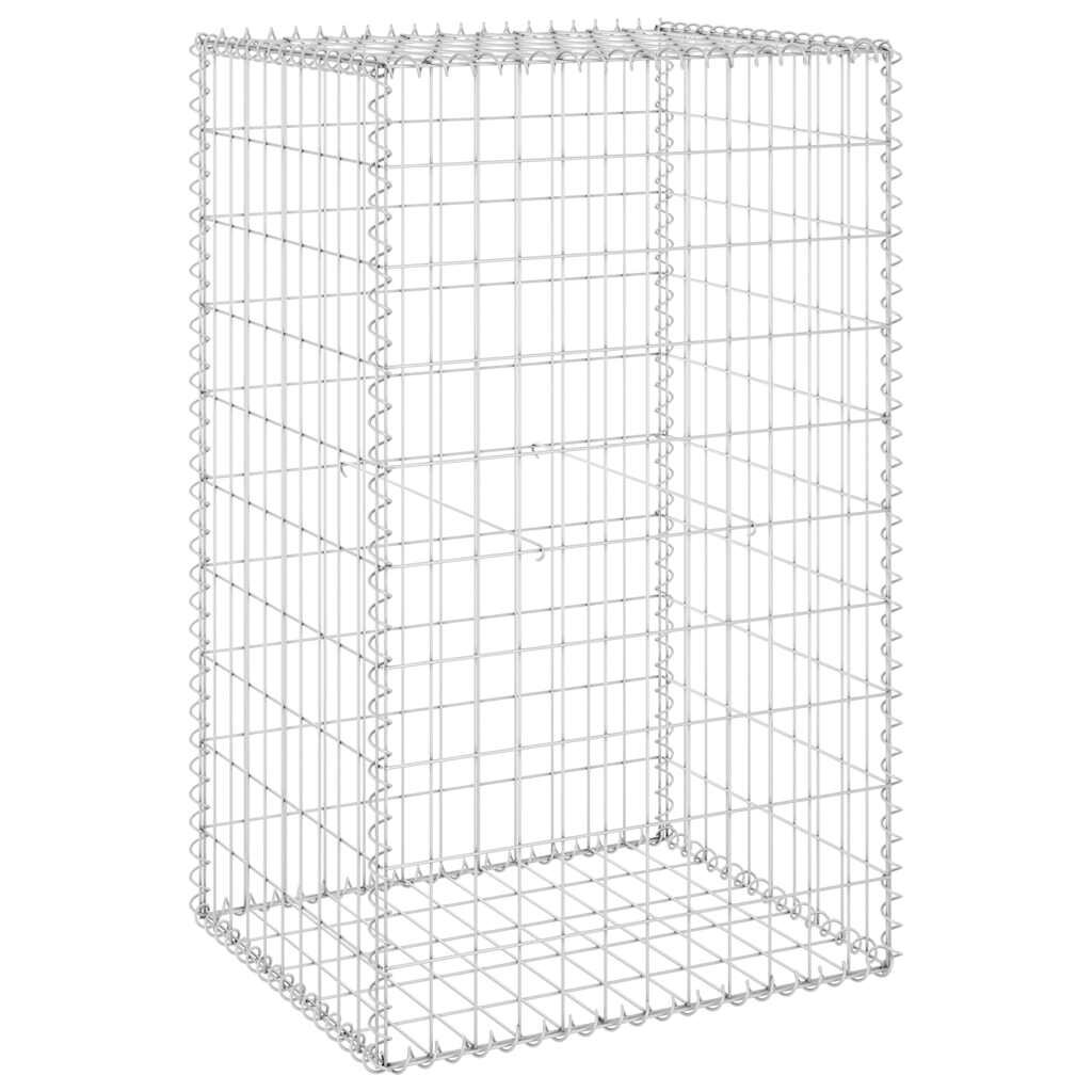 vidaXL Gabiónová stena s krytmi pozinkovaná oceľ 60x50x100 cm