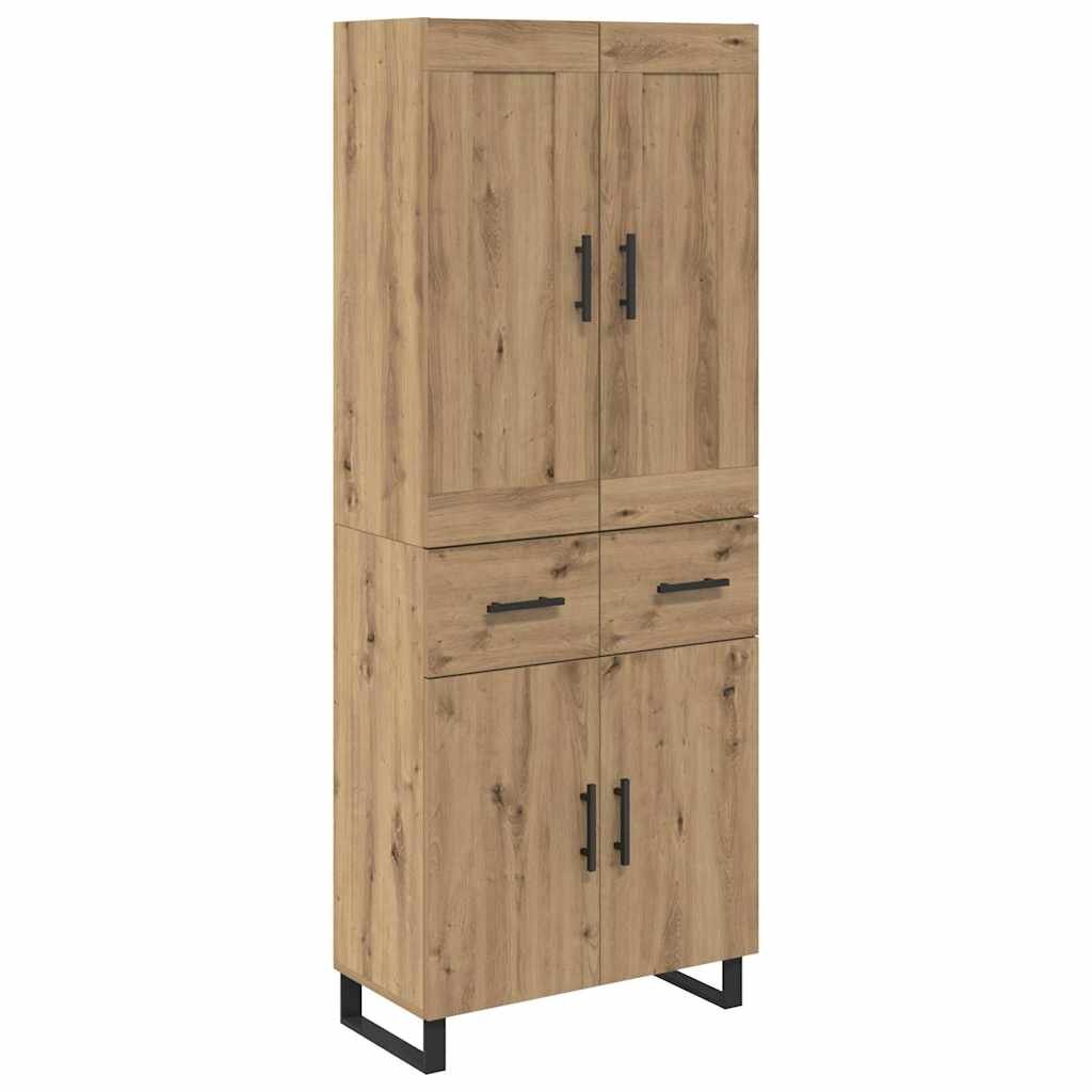 vidaXL Highboard 2 ks Remeselný dub 695 x 34 x 180 cm