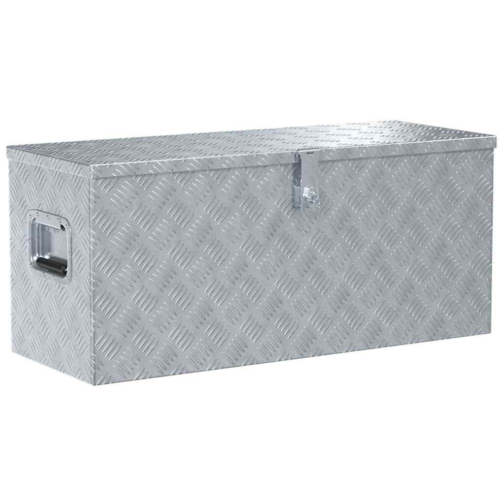 vidaXL Hliníková bednička 905x35 x40 cm strieborná