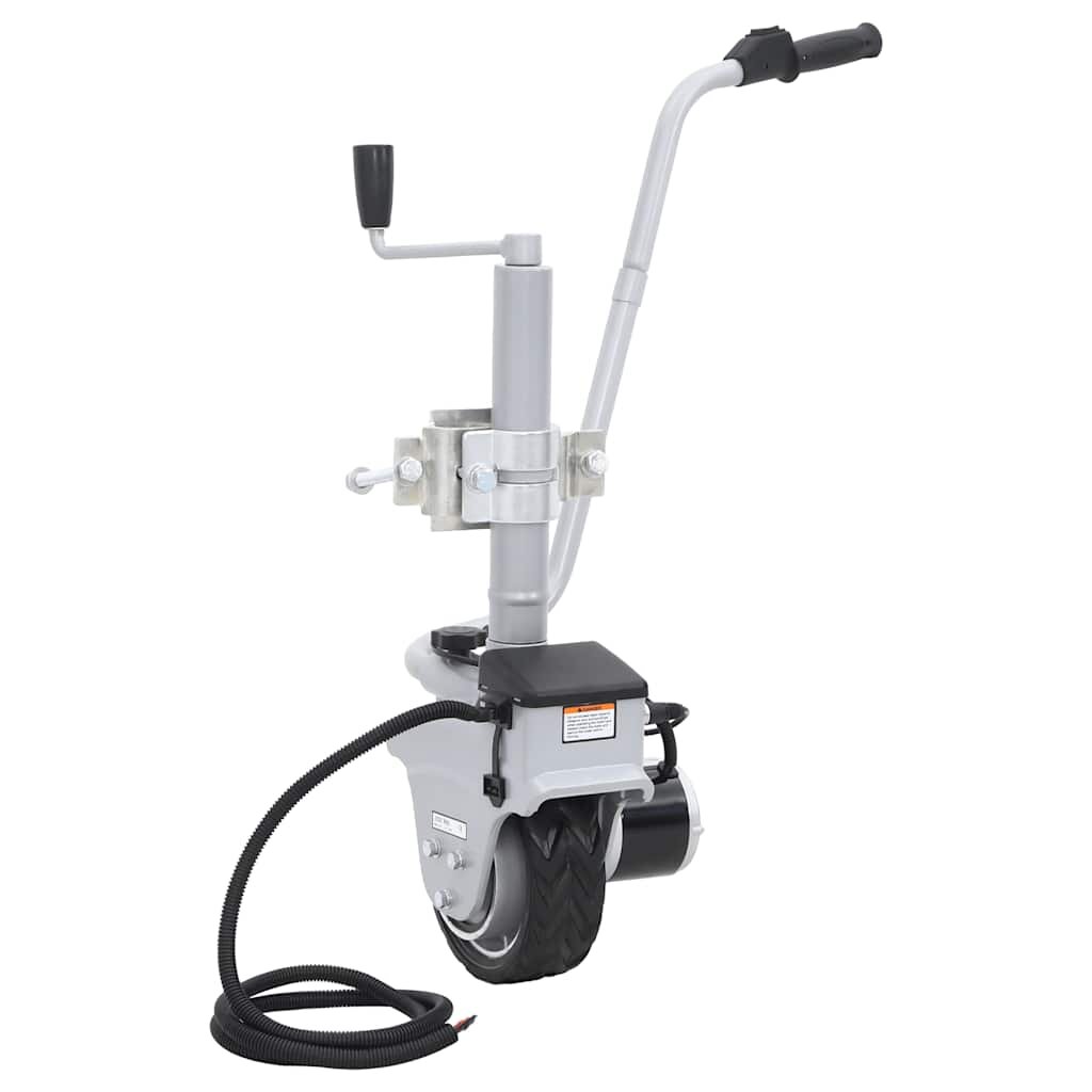 vidaXL Hliníkové oporné koliesko na presúvanie prívesu s motorom 12 V 350 W