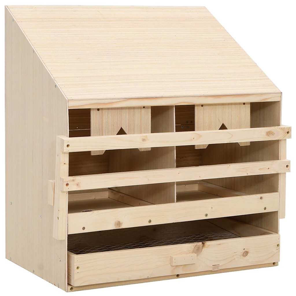 vidaXL Hniezdo pre sliepky 2 priehradky 63x40x65 cm borovicové drevo