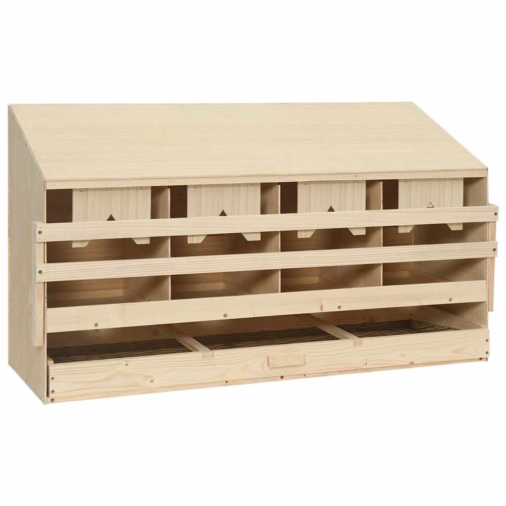 vidaXL Hniezdo pre sliepky 4 priehradky 106x40x59cm borovicový masív