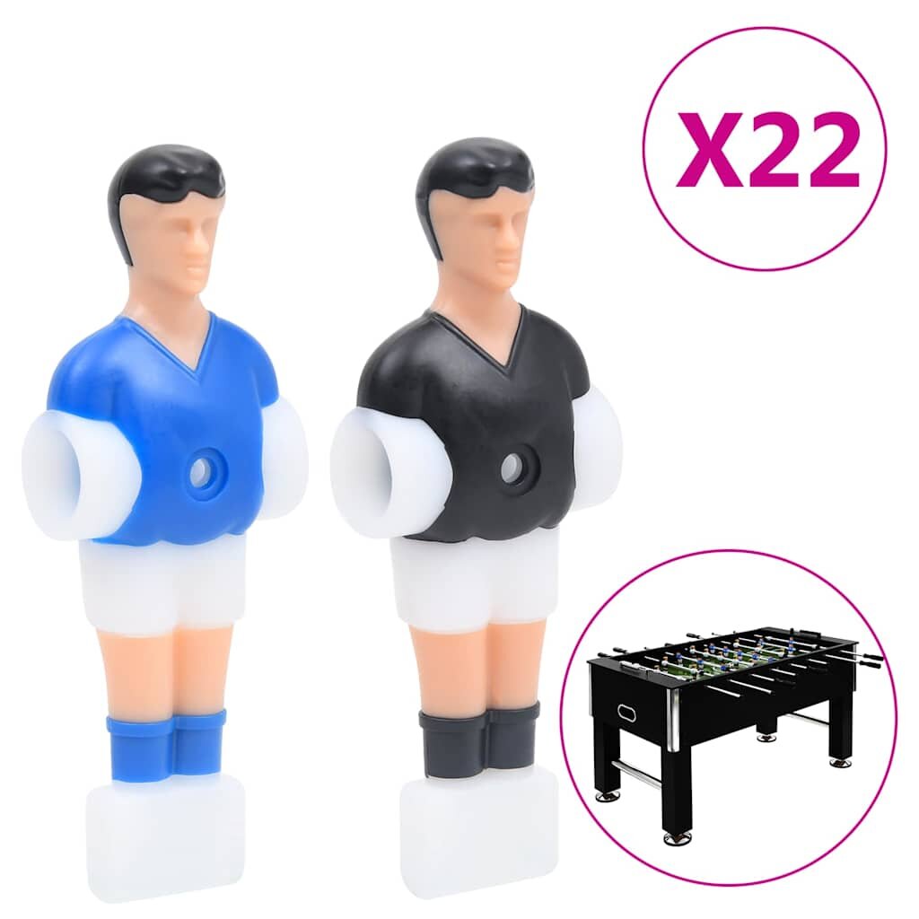 vidaXL Hráči na stolný futbal na 127 mm tyč 22 ks