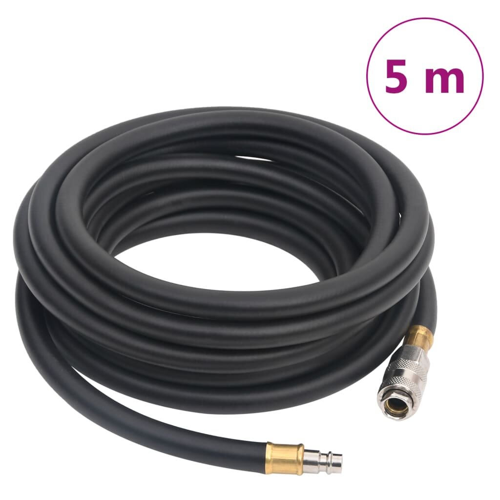 vidaXL Hybridná vzduchová hadica čierna 06" 5 m guma a PVC