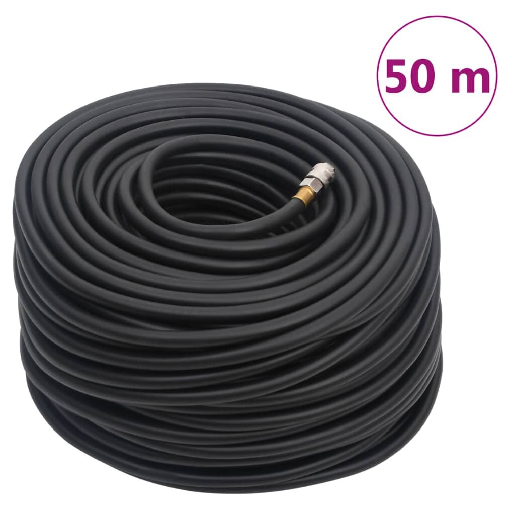 vidaXL Hybridná vzduchová hadica čierna 06" 50 m guma a PVC