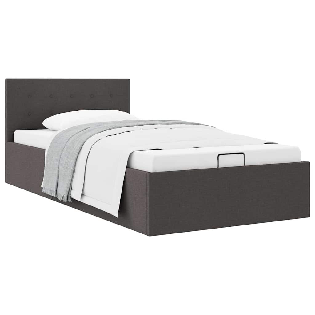 vidaXL Hydraulický posteľný rám+úložný priestor látka 100x200 cm