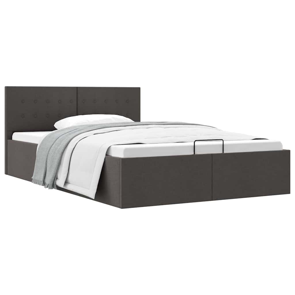 vidaXL Hydraulický posteľný rám+úložný priestor látka 140x200 cm