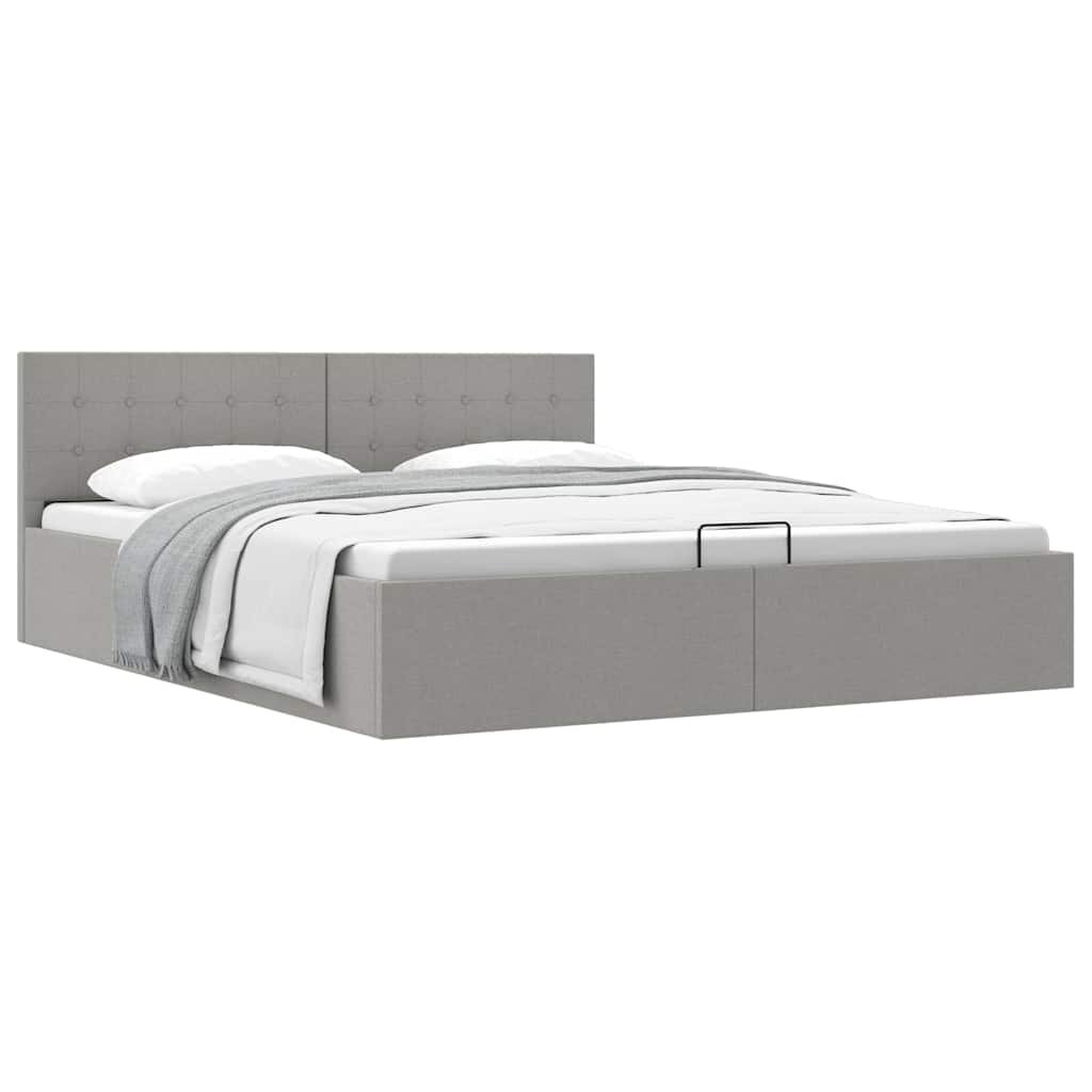 vidaXL Hydraulický posteľný rám+úložný priestor látka 180x200 cm