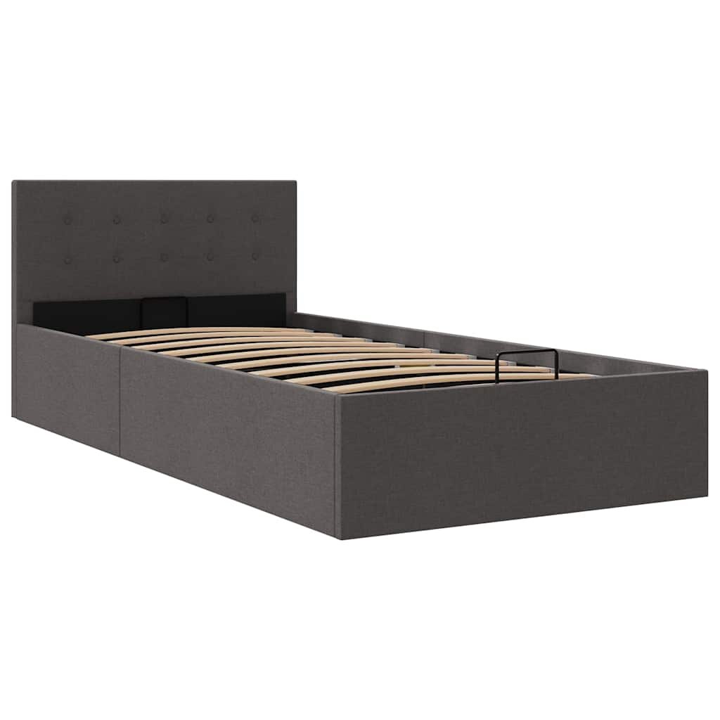 vidaXL Hydraulický posteľný rám+úložný priestor látka 90x200 cm