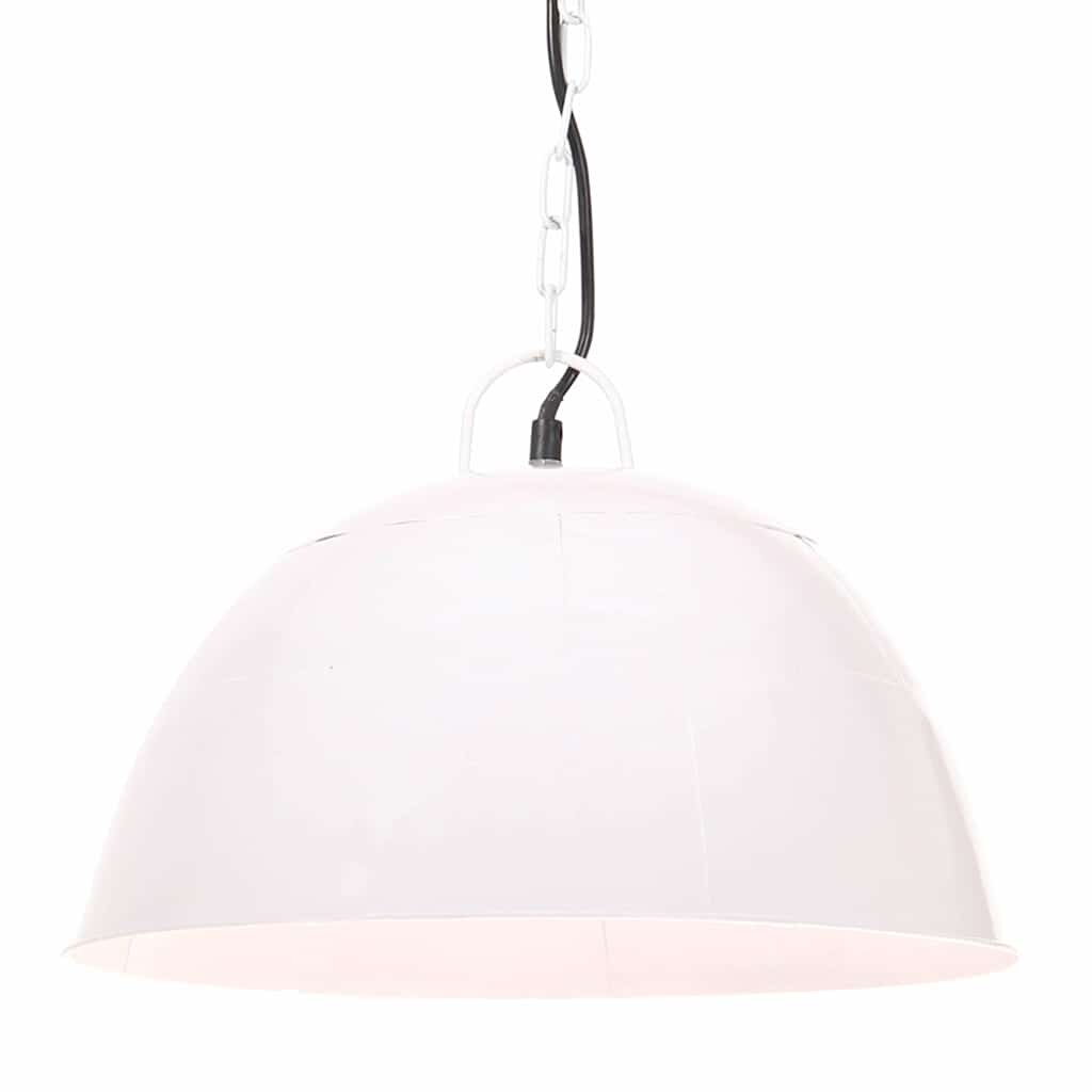vidaXL Industriálna vintage závesná lampa 25 W biela 41 cm E27