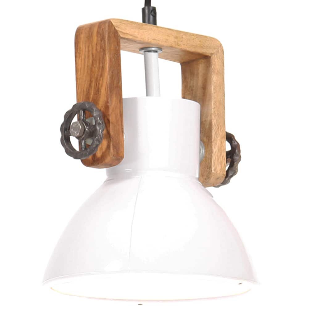 vidaXL Industriálna závesná lampa 25 W biela 19 cm okrúhla E27