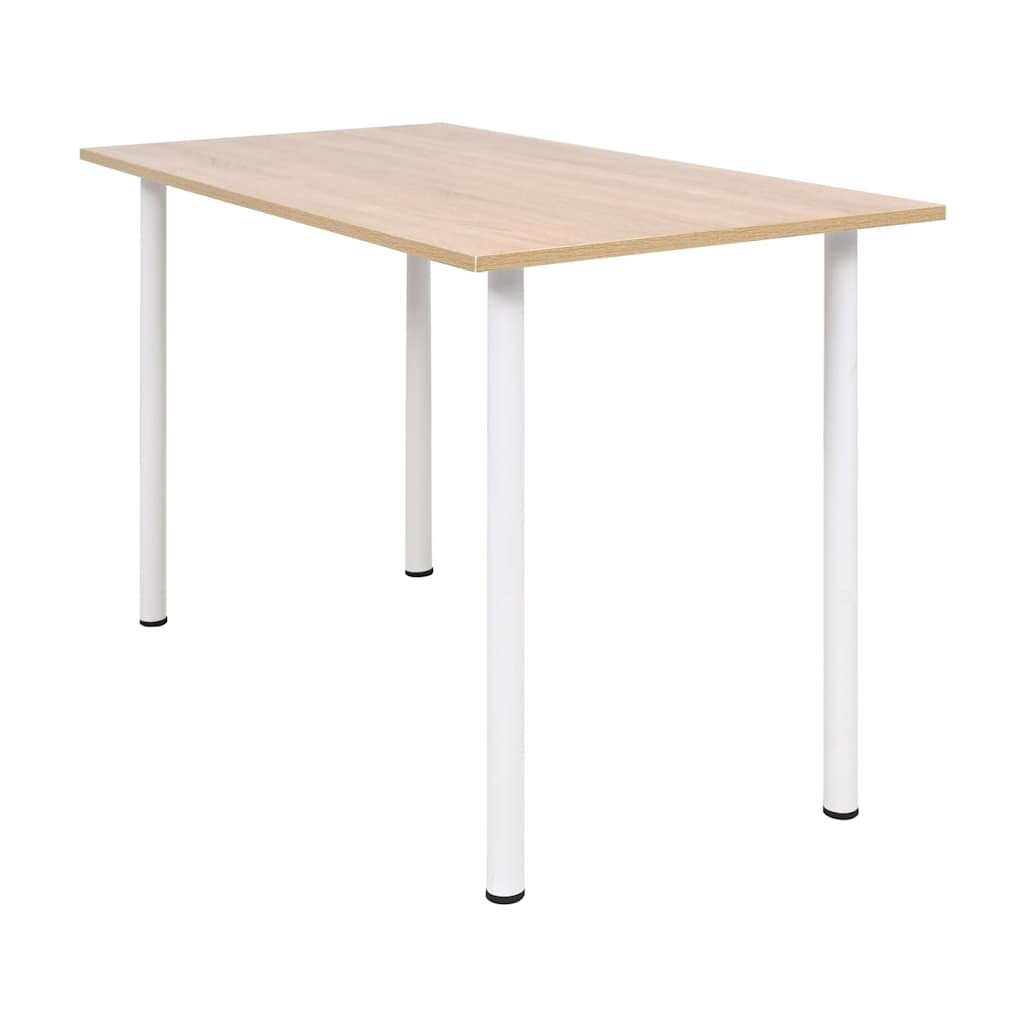 vidaXL Jedálenský stôl 120x60x73 cm dubová a biela farba
