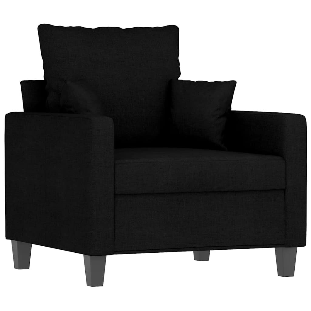 vidaXL Jednomiestna pohovka čierna 60 cm látka