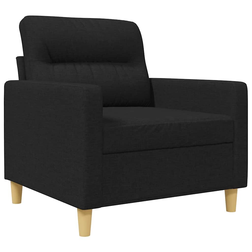 vidaXL Jednomiestna pohovka čierna 60 cm látka