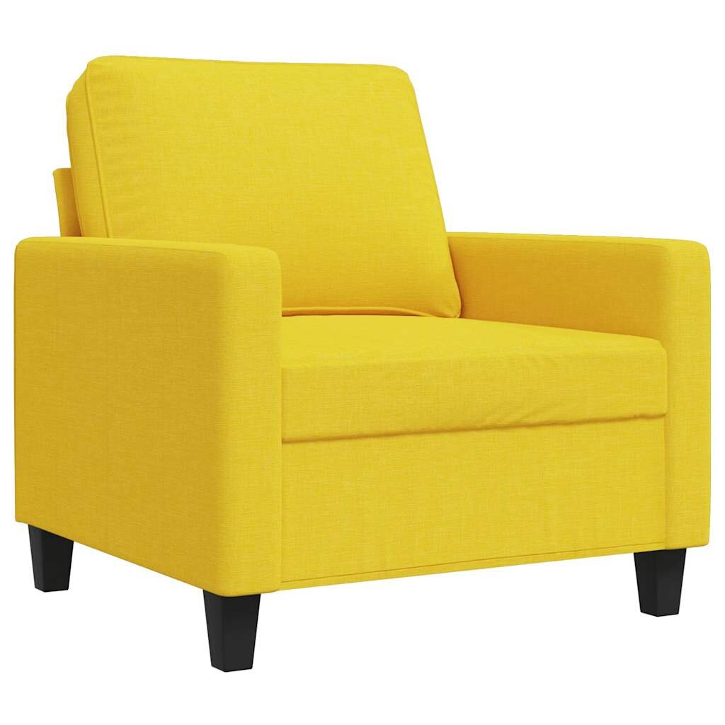 vidaXL Jednomiestna pohovka svetložltá 60 cm látka