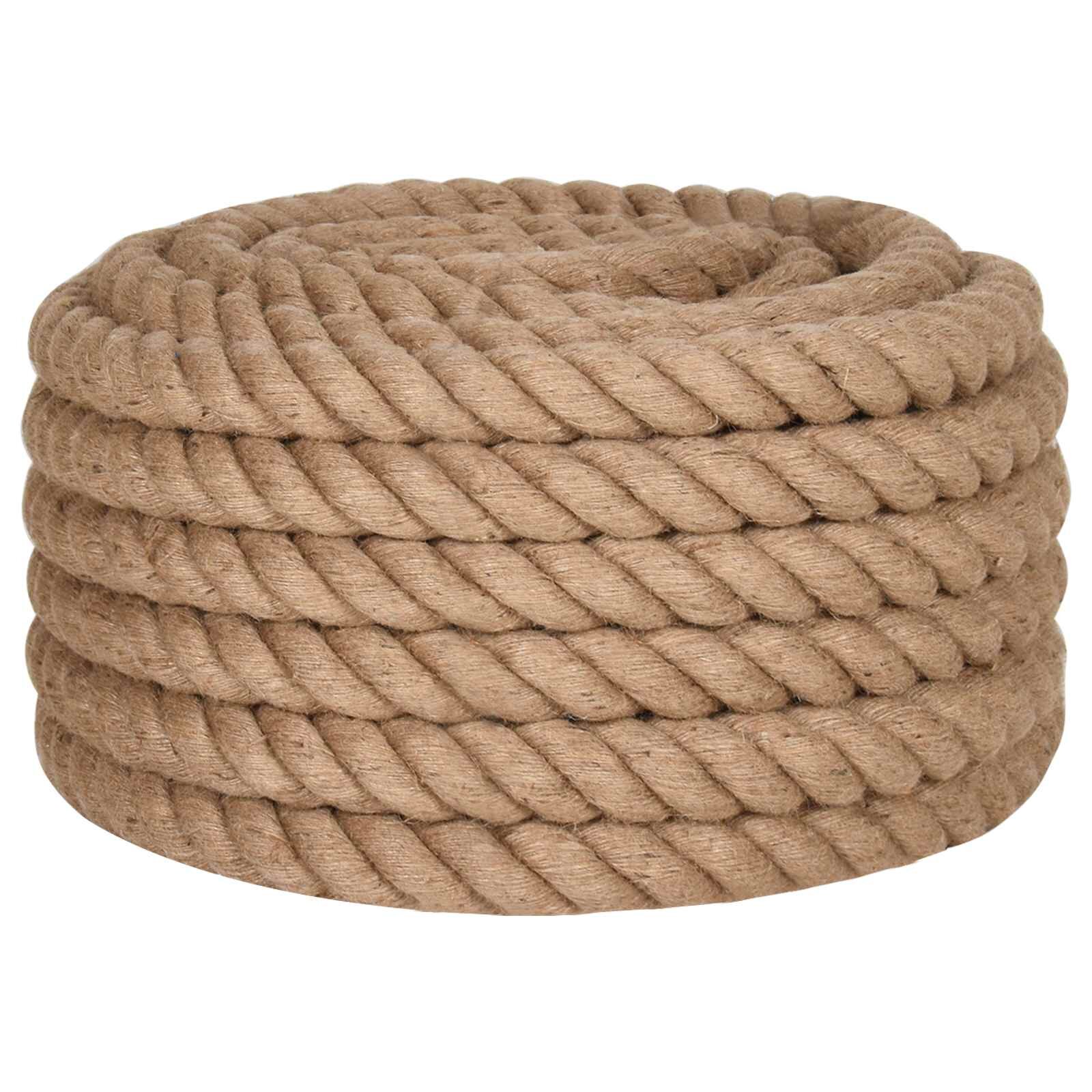 vidaXL Jutové lano 5 m dlhé 50 mm hrubé