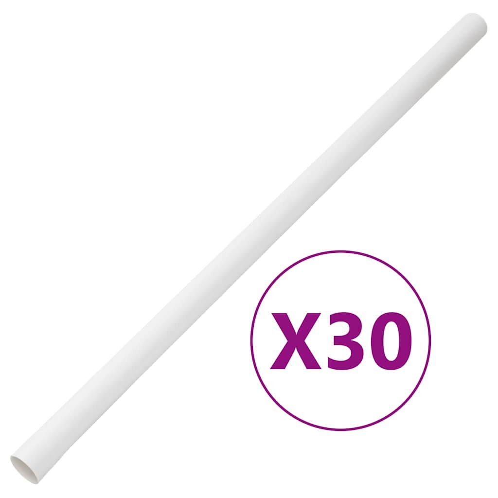 vidaXL Káblové rozvody so sponami Ø30 mm 30 m PVC