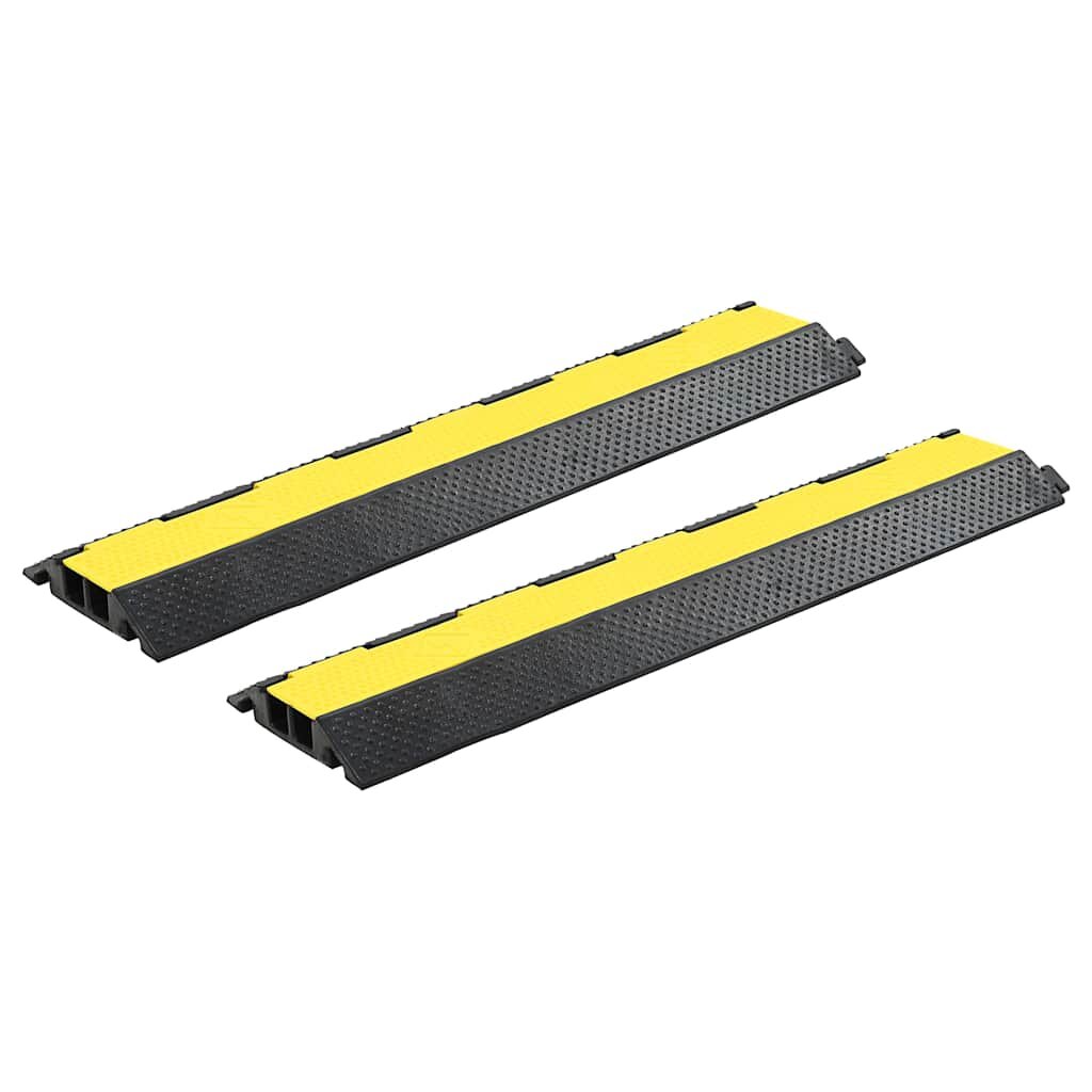 vidaXL Káblový gumený prejazd 2 ks 2-kanálový 1015 cm