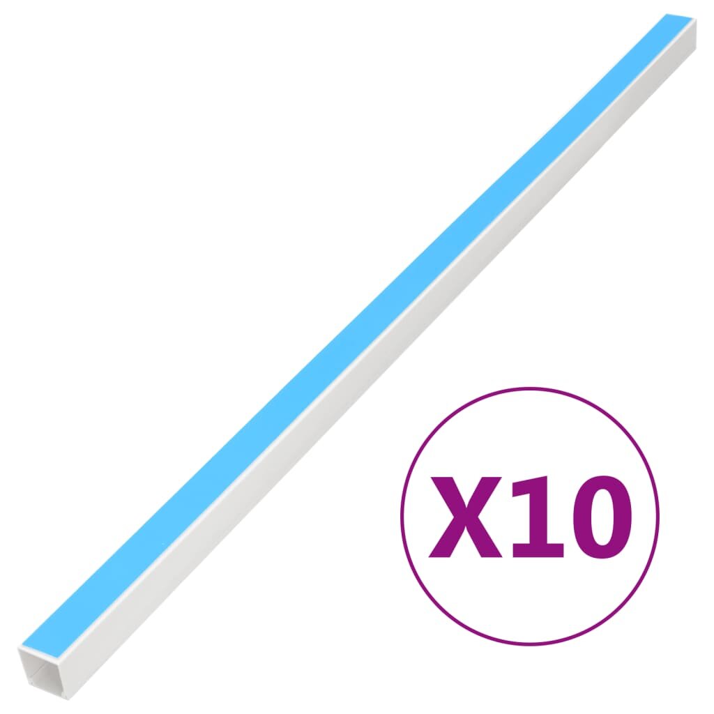 vidaXL Káblový rozvod samolepiaci 40x25 mm 10 m PVC