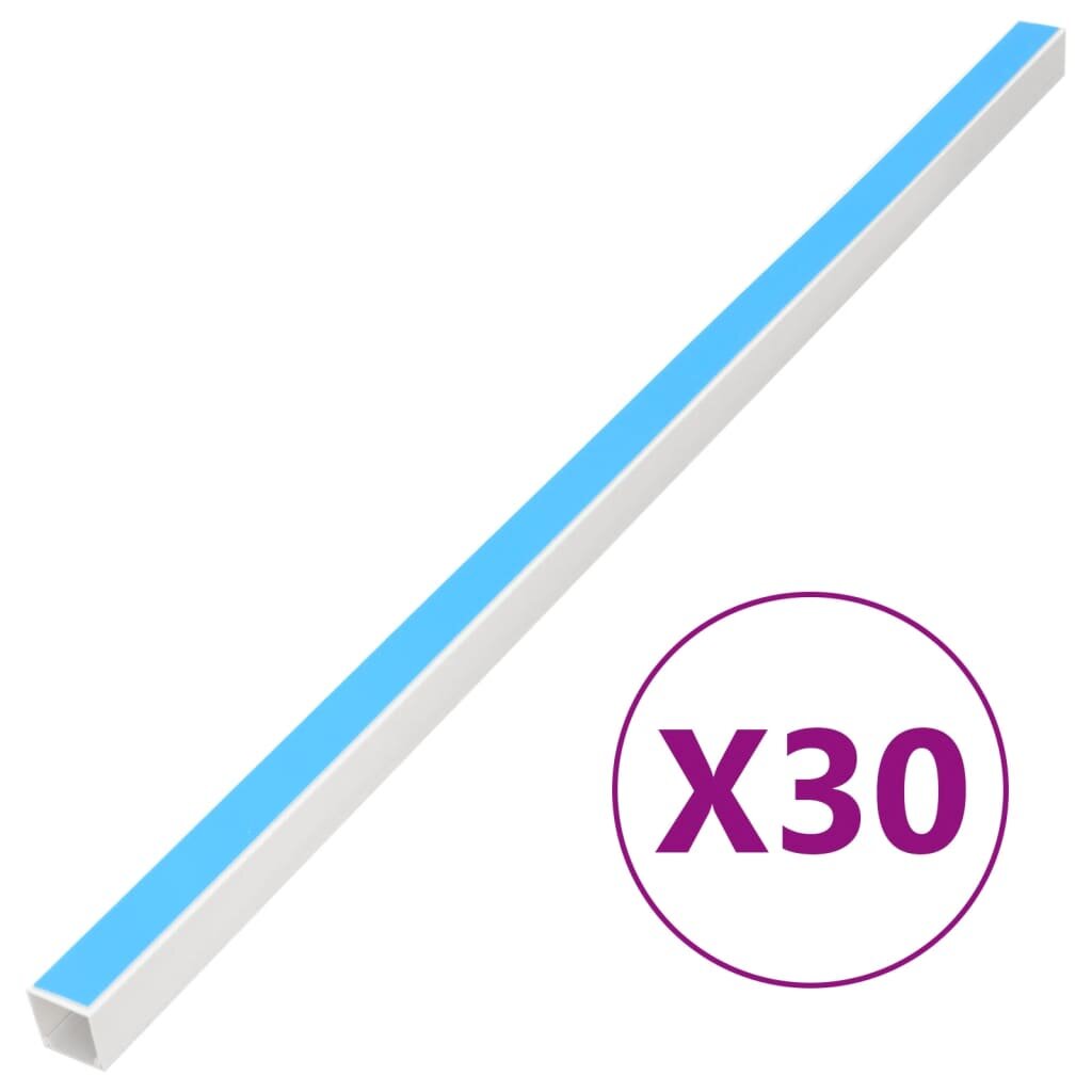 vidaXL Káblový rozvod samolepiaci 40x25 mm 30 m PVC