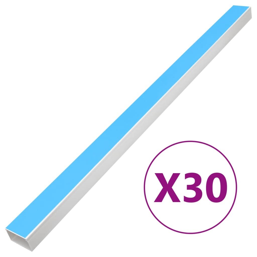 vidaXL Káblový rozvod samolepiaci 50x25 mm 30 m PVC