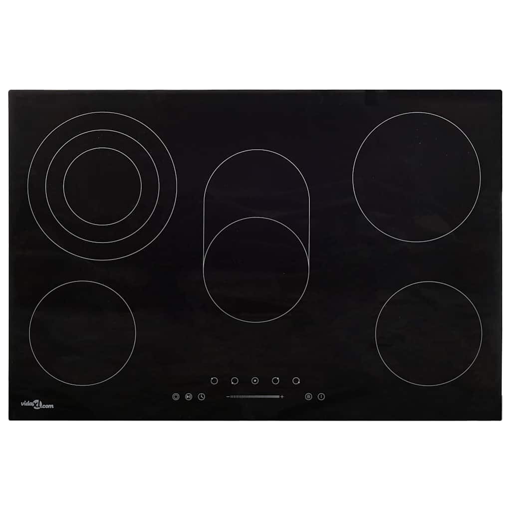 vidaXL Keramická varná doska 5 platničiek dotyková 90 cm 8500 W
