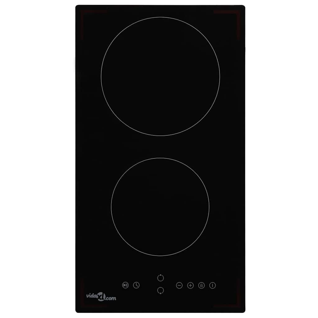 vidaXL Keramická varná doska s 2 platničkami dotykové ovládanie 3000 W