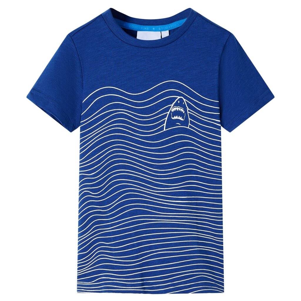 vidaXL Kids'T-shirt Dark Blue 92 Blue 128