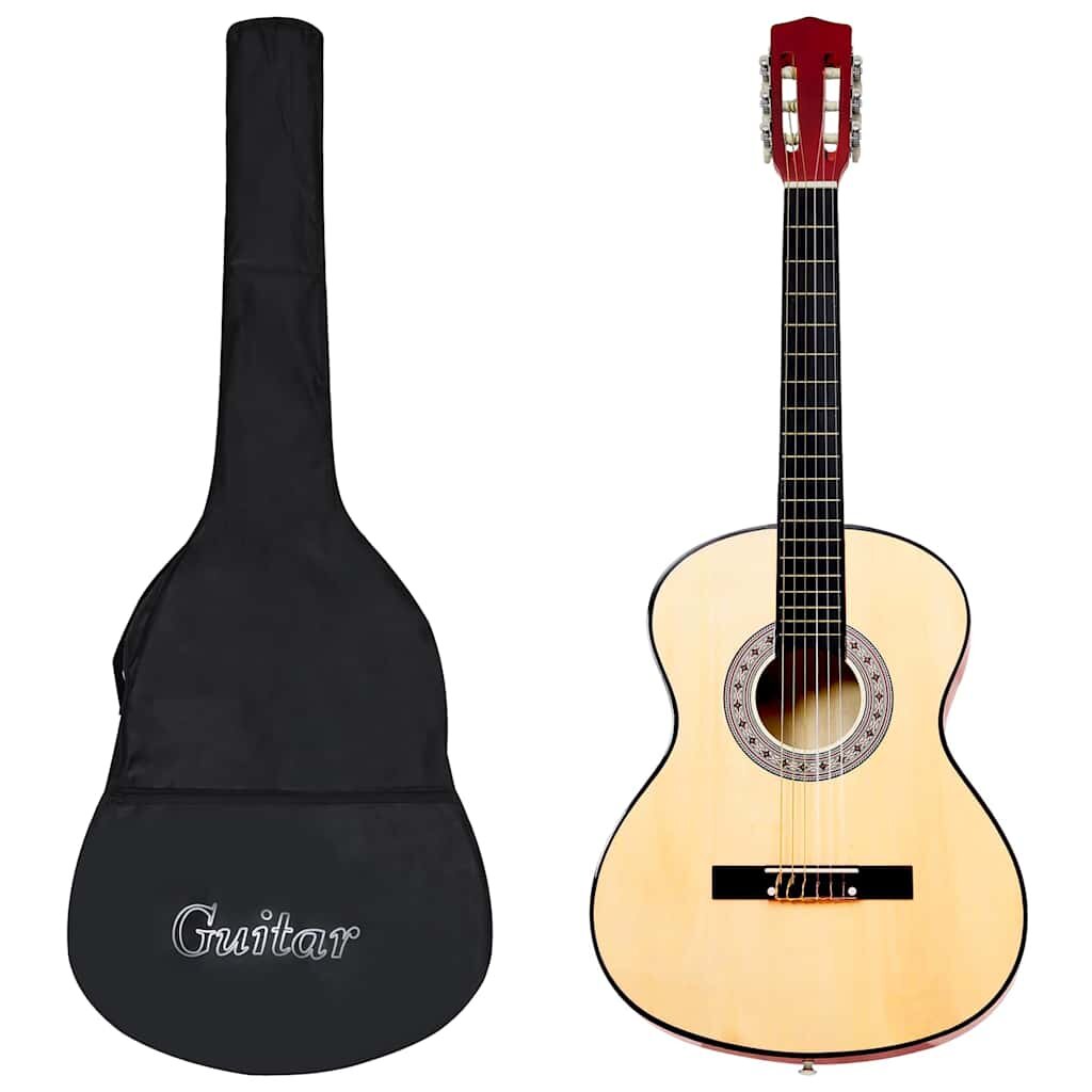 vidaXL Klasická gitara pre začiatočníkov s taškou 3/4 36"