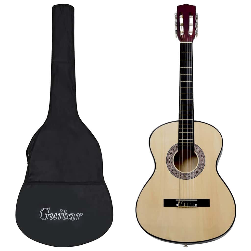 vidaXL Klasická gitara pre začiatočníkov s taškou 4/4 39"