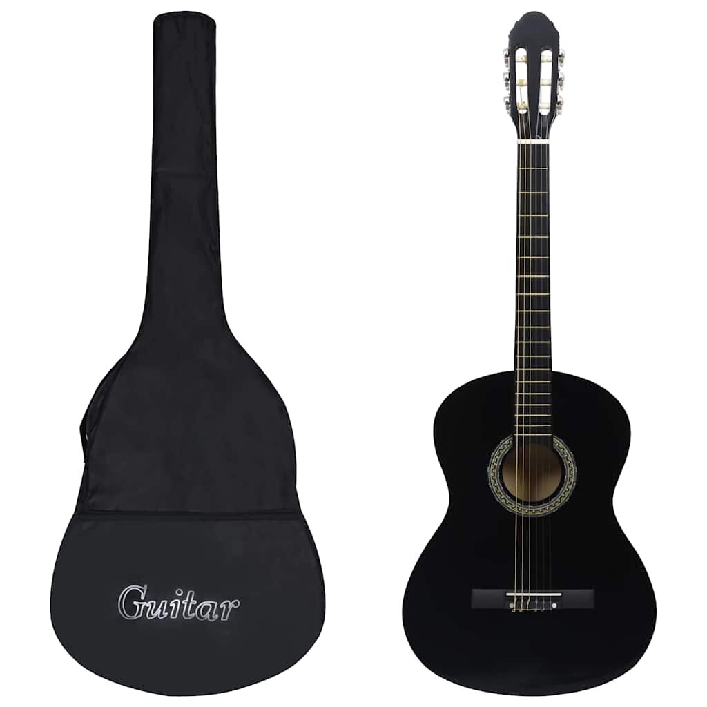 vidaXL Klasická gitara pre začiatočníkov s taškou čierna 4/4 39