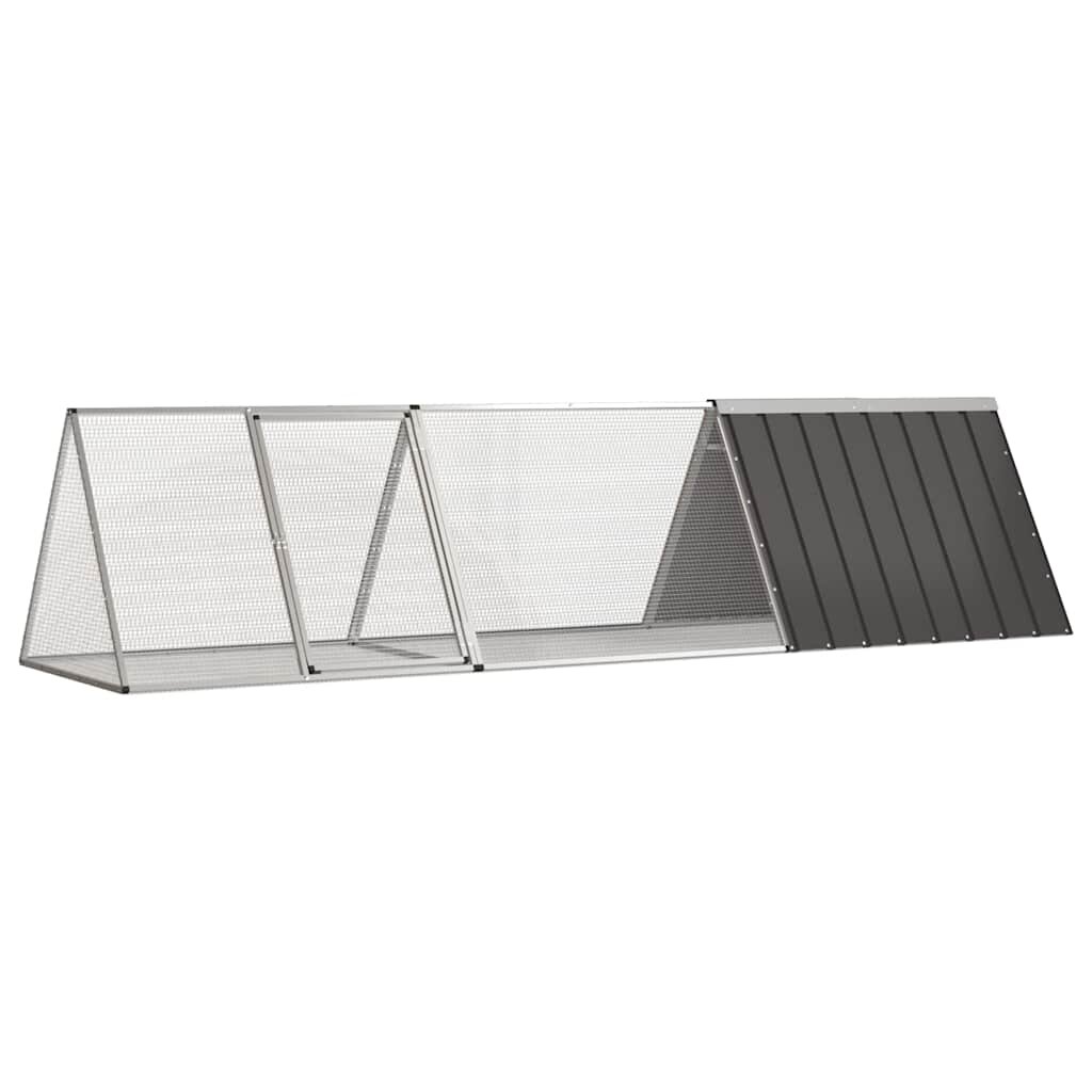 vidaXL Klietka pre králiky antracitová 3025x805x71 cm pozinkovaná oceľ