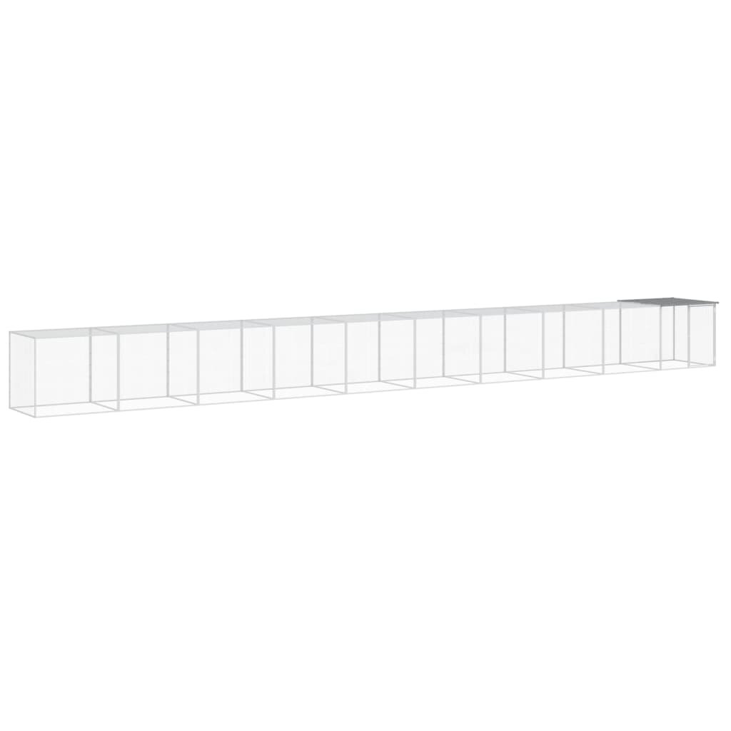 vidaXL Klietka pre kurčatá strecha bledosivá 1003x98x90 cm poz. oceľ