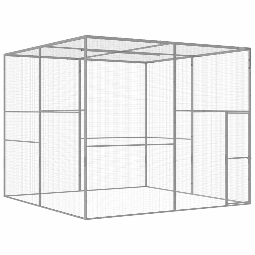 vidaXL Klietka pre mačky 3x3x25 m pozinkovaná oceľ