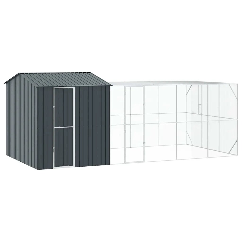 vidaXL Klietka pre vtákov Antracit 635 x 304 x 247 cm Pozinkovaná oceľ