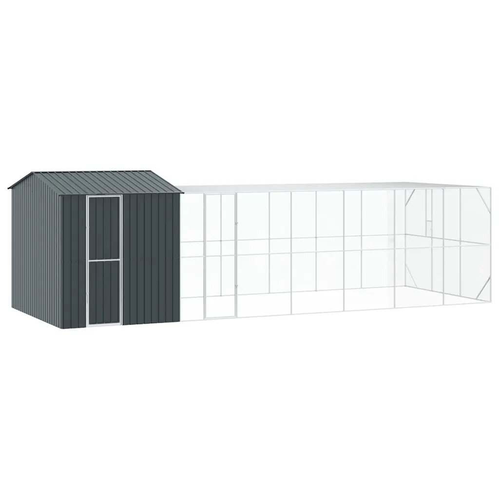 vidaXL Klietka pre vtákov Antracit 845 x 304 x 247 cm Pozinkovaná oceľ