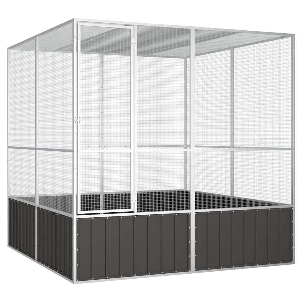 vidaXL Klietka pre vtáky antracit 2135x2175x2115cm pozinkovaná oceľ