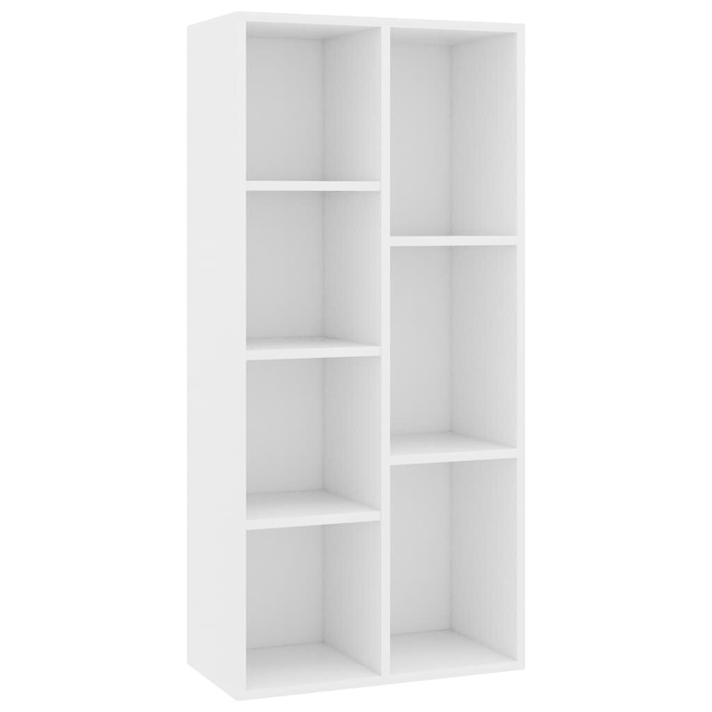 vidaXL Knižnica biela 50x25x106 cm kompozitné drevo