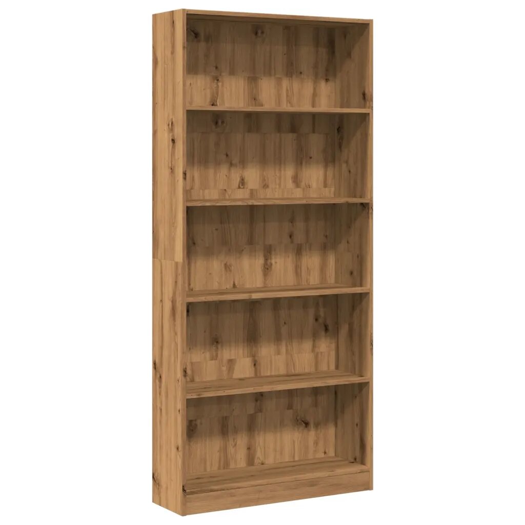 vidaXL Knižnica dub artisan 80x24x176 cm kompozitné drevo