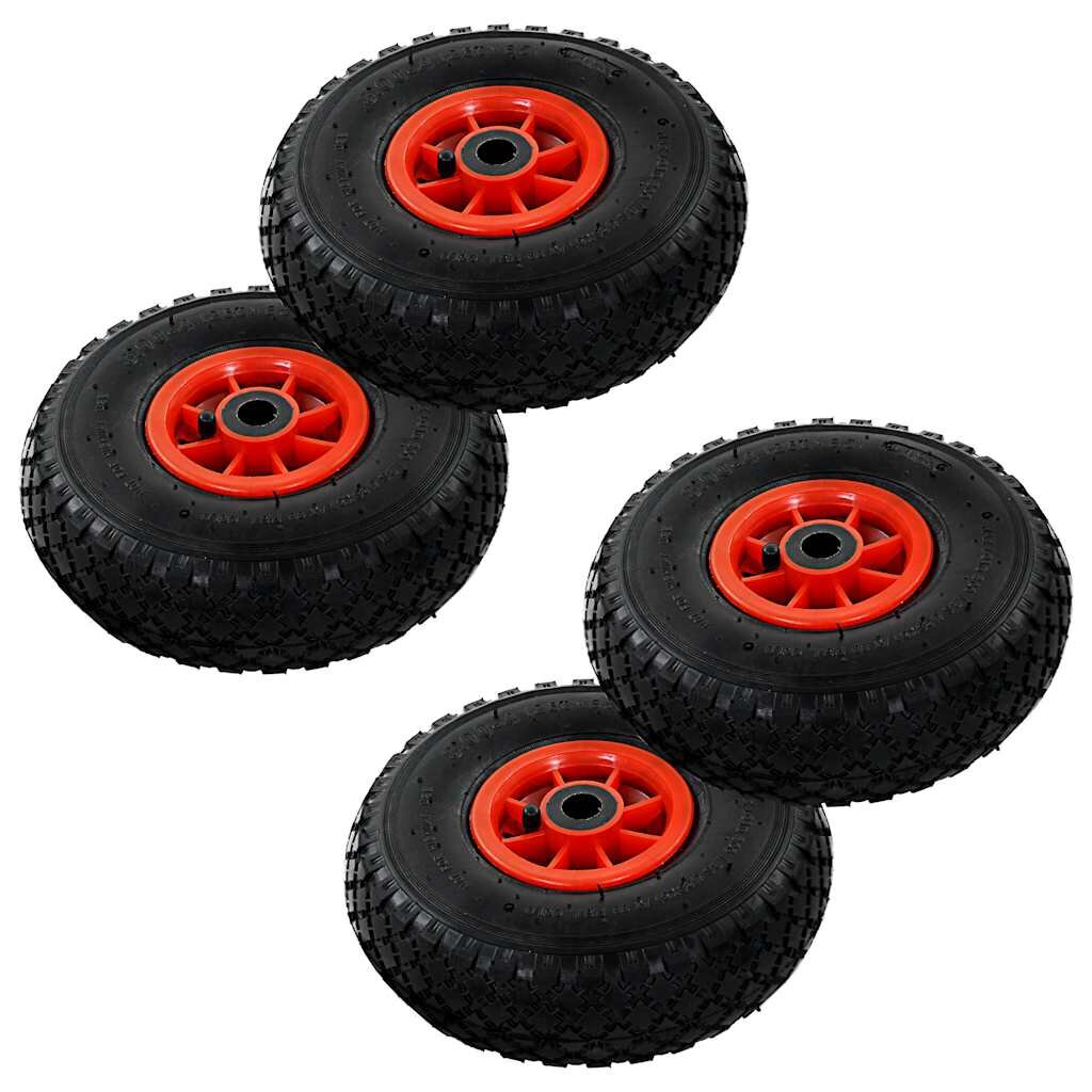 vidaXL Kolesá na nakladací vozík 4 ks guma 3.00-4 (245x82)