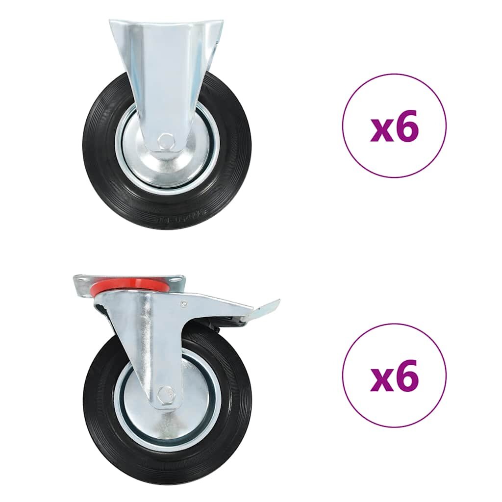 vidaXL Kolieska 12 ks 200 mm